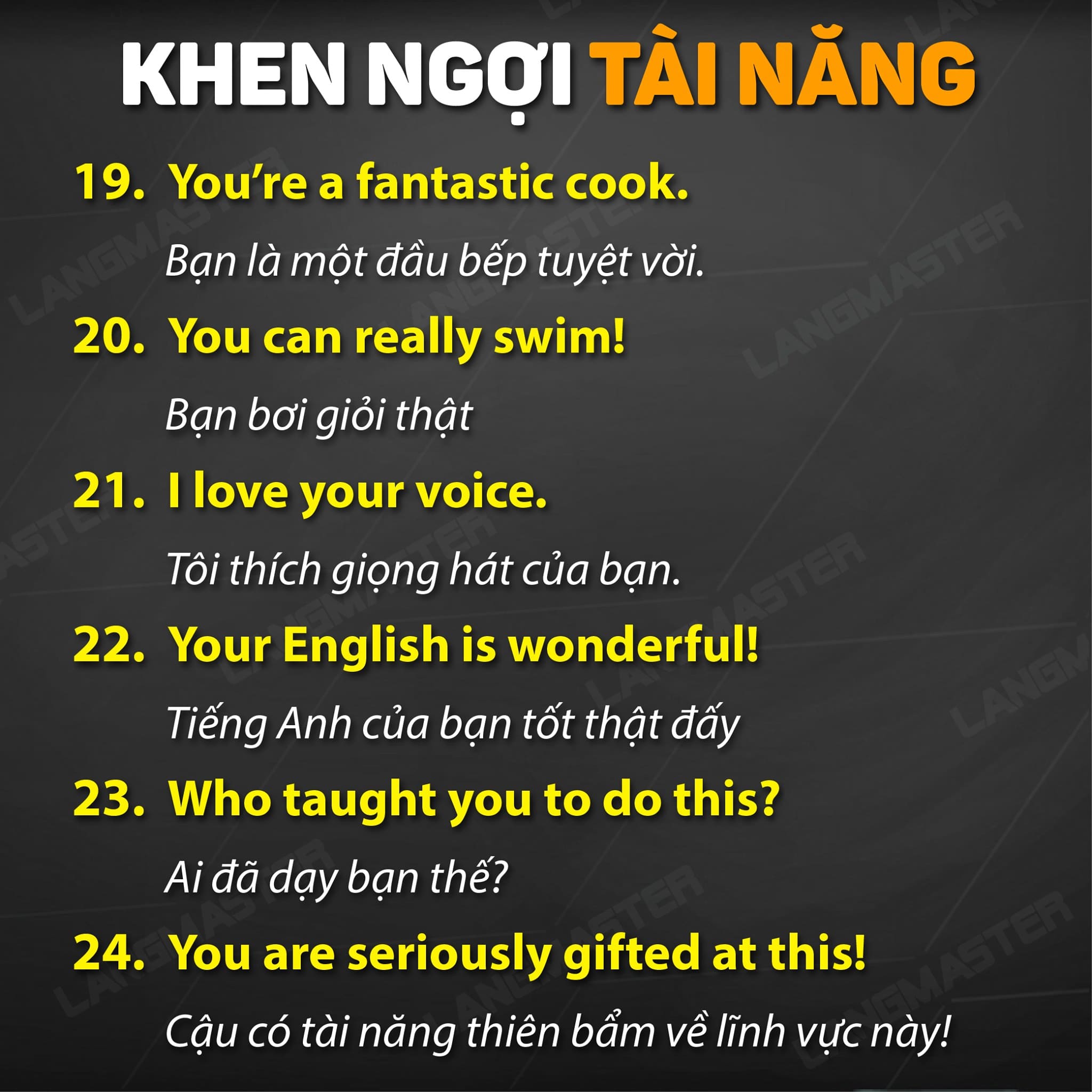 khen ngợi tài năng